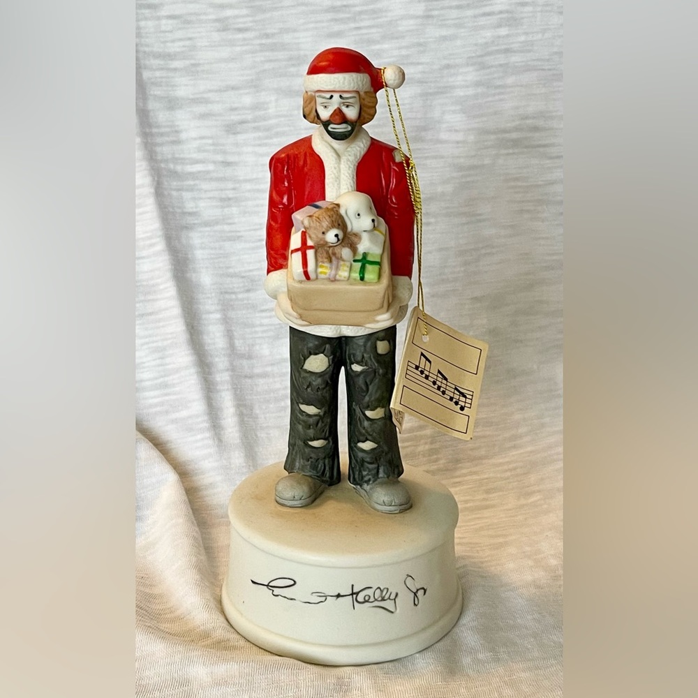 Emmett Kelly Jr Santa Clown Figurine